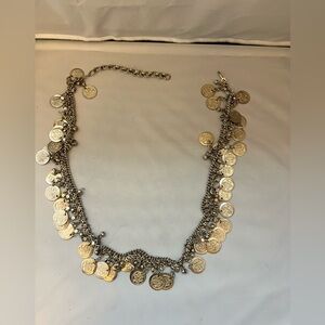 Silver Coin Charm Bellydancer Belt